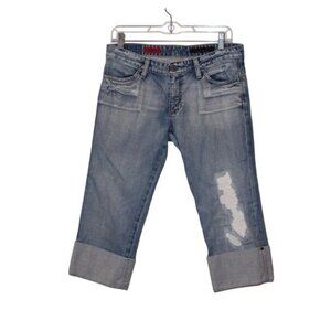 Adriano Goldschmied The Shorty Vintage Style Distressed Denim Size 36
